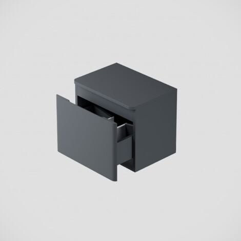 Bathroom Cloakroom Vanity Unit Wash Countertop Basin Wall Hung Grey 500mm