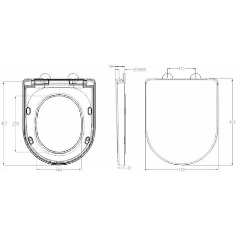 Rimless Close Coupled Toilet Soft Close Seat Bathroom Modern White Gloss