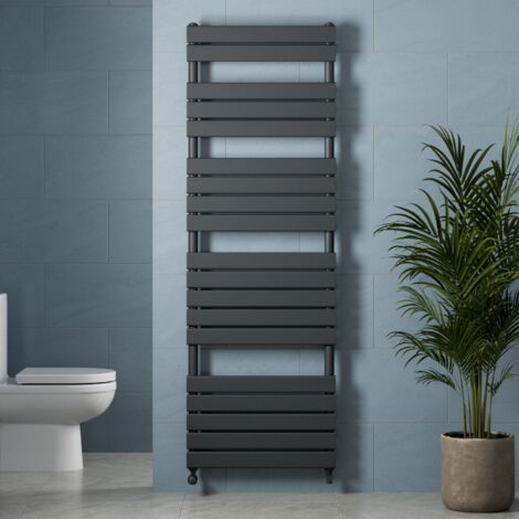 Galiflo Anthracite Flat Panel Heated Towel Rail Bathroom Radiator 1800 x 600mm