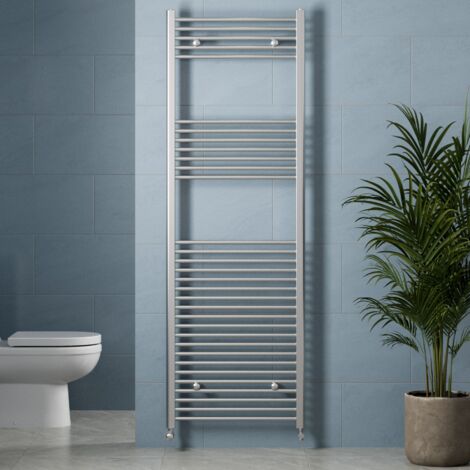 DuraTherm Chrome Flat Straight Heated Towel Rail Bathroom Radiator Designer 1800 x 600mm (1/4)