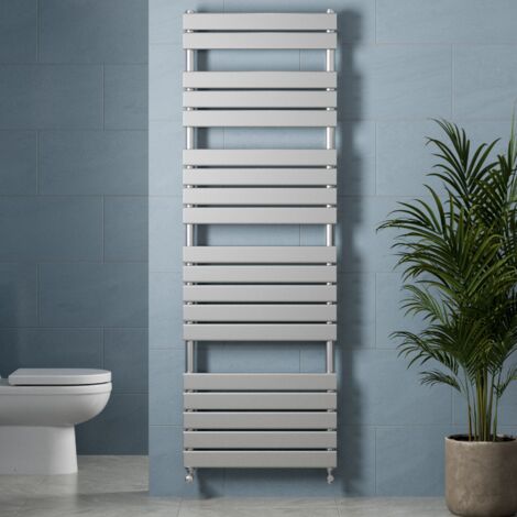 Chrome Flat Panel Heated Towel Rail Bathroom Radiator 1800 x 600mm