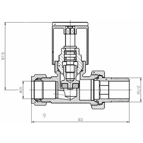 DuraTherm Angled Brushed Brass Radiator Valves - 15mm