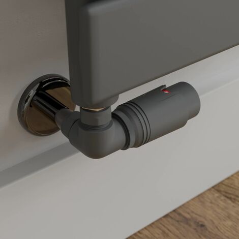 DuraTherm Corner Anthracite Thermostatic Radiator Valve Pack - 15mm