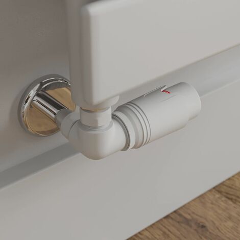 DuraTherm Corner White Thermostatic Radiator Valve Pack - 15mm