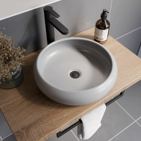 Affine Round Countertop Basin Matt Grey - 420 x 420mm