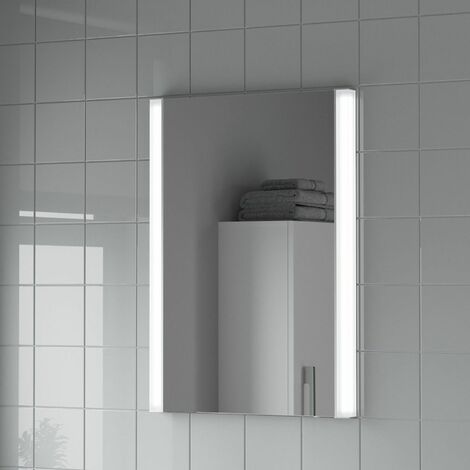 Bathroom LED Illuminated Mirror Demister Mains Power Luxury IP44 500x700mm