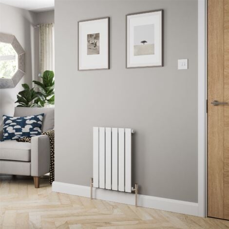 Galiflo Designer Radiator Horizontal Single Flat Panel Rad White 600x456mm