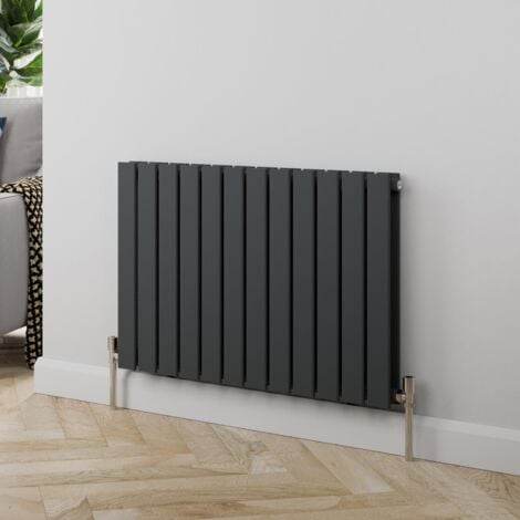 Galiflo Designer Radiator Horizontal Double Flat Panel Rad Anthracite 600x912mm