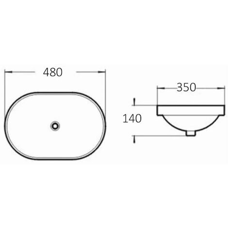Bathroom Cloakroom Vanity Unit Storage Countertop Wash Basin Wood 600mm