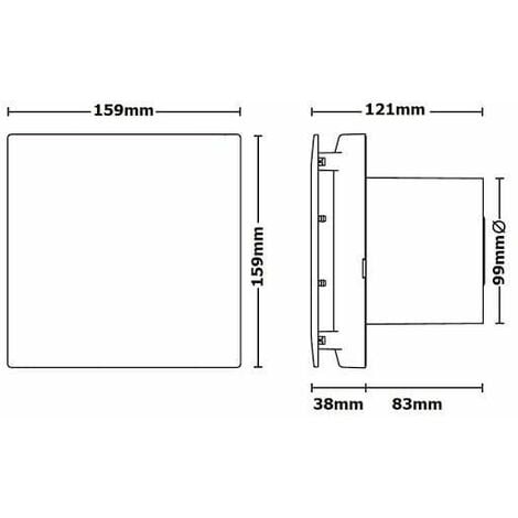 Vent-Axia Silent Continuous Running Bathroom Extractor Fan 100mm - Humidistat & Timer 479089