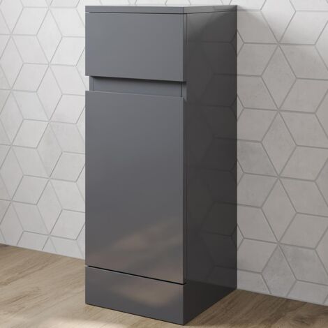 Artis Grey Gloss Cloakroom Freestanding Storage Unit - 300mm (1/5)
