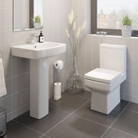 Complete Bathroom Suite 1500 L Shape Bath RH Screen & Rail Basin WC Taps Shower