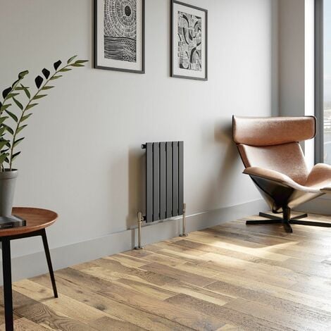 Anthracite Designer Radiator Vertical Horizontal Flat Panel 600 x 456mm Single Panel