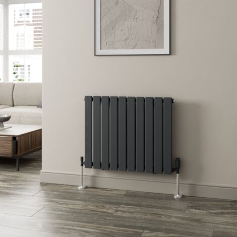 Anthracite Designer Radiator Vertical Horizontal Flat Panel 600 x 756mm Single Panel