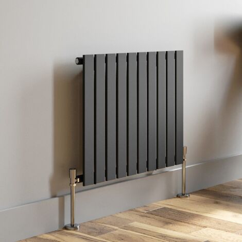 Anthracite Designer Radiator Vertical Horizontal Flat Panel 600 x 756mm Single Panel