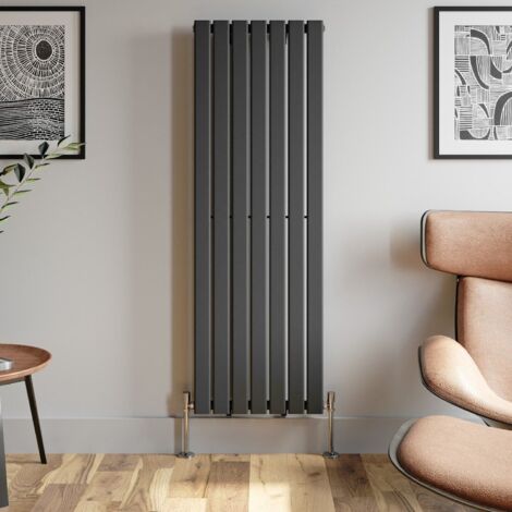 Anthracite Designer Radiator Vertical Horizontal Flat Panel 1600 x 528mm Single Panel