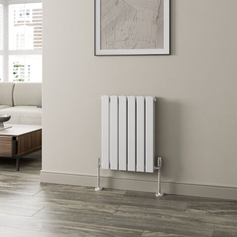 White Flat Panel Designer Radiator Vertical Horizontal 6000 x 456mm Double Panel