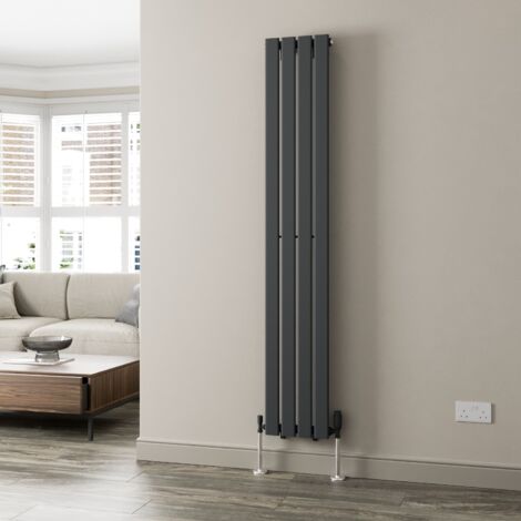 Anthracite Designer Radiator Vertical Horizontal Flat Panel 1800 x 304mm Double Panel