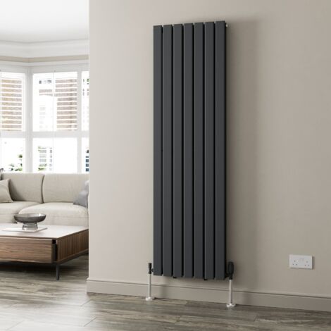 Anthracite Designer Radiator Vertical Horizontal Flat Panel 1800 x 532mm Double Panel