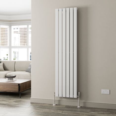 White Flat Panel Designer Radiator Vertical Horizontal 1800 x 452mm Single Panel