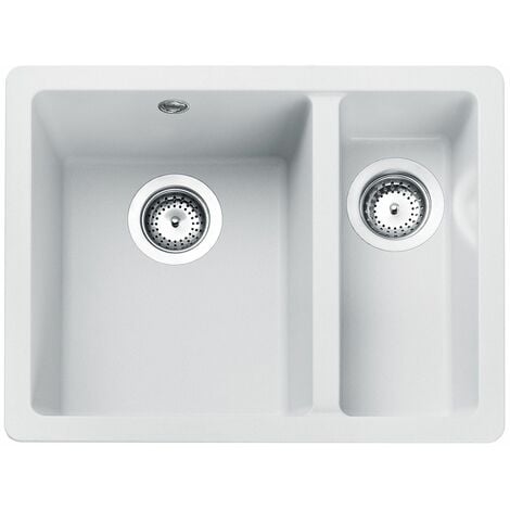 Rangemaster Paragon Kitchen Sink 1.5 Bowl Undermount Granite White FREE Waste