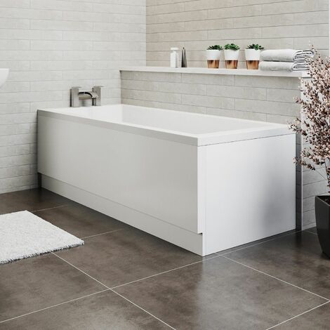 Modern Acrylic Bath Panel Pack Set Gloss White Finish 1600 750 Bathroom