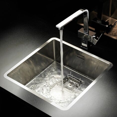 Reginox Texas Single Bowl Kitchen Sink Integrated 40 x 40 Stainless Steel Waste