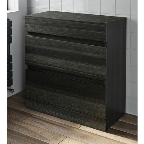 800mm Bathroom Countertop Vanity Unit Floor Standing Drawer Charcoal Grey