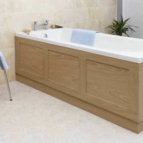 Traditional Bathroom 1700mm Side Bath Panel 15mm Wooden Oak MDF Wood Easy to Cut
