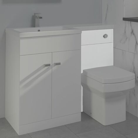 500mm Bathroom WC White Gloss Cistern Toilet Housing Unit