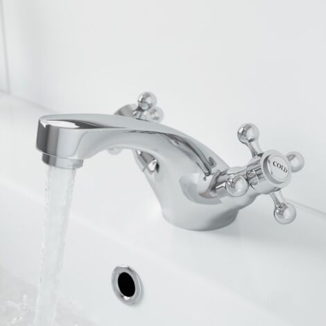 Traditional Bathroom Taps Set Mono Basin Sink Mixer Bath Shower Mixer Tap Chrome