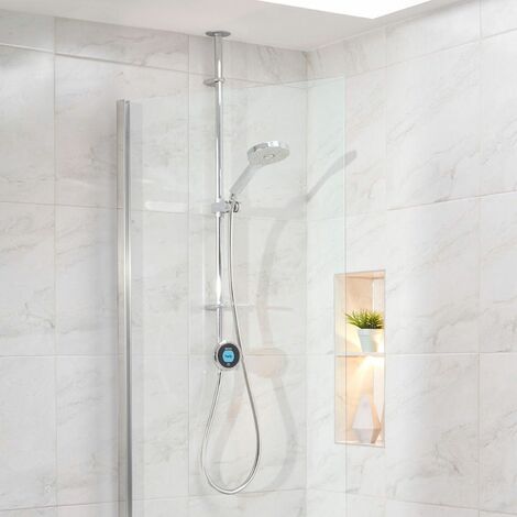 Aqualisa Optic Q Smart Shower Exposed Bath Overflow Filler Gravity Pumped Chrome