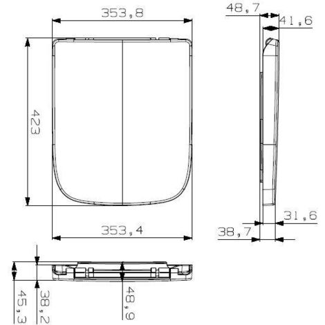 Corner Close Coupled Bathroom Toilet White Ceramic WC 350mm Square Space Saving Pan with Soft Close Seat