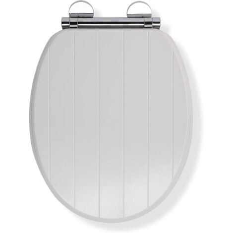 Croydex Soft Close Wood Toilet Seat with Quick Release & Flexi-Fix - Portland