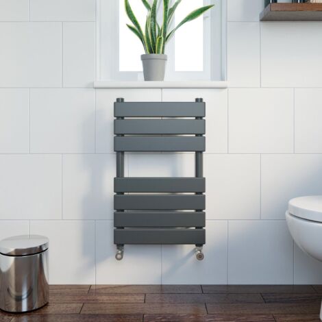 Flat Panel Designer Bathroom Ladder Heated Towel Rail Radiator-Anthracite-1200X600 Single 