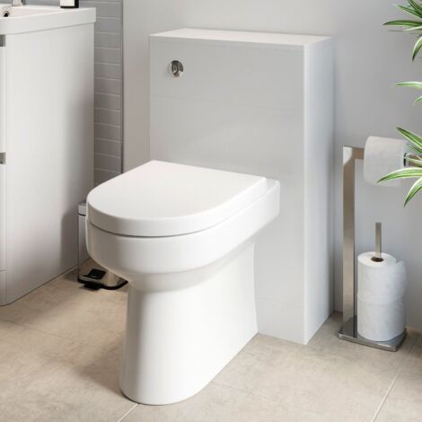 Modern Bathroom Toilet Unit Concealed Cistern WC BTW Soft Close Seat ...