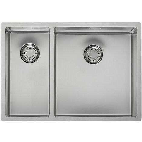 Reginox New Jersey Kitchen Sink Stainless Steel 1.5 Bowl Strainer Waste Silver
