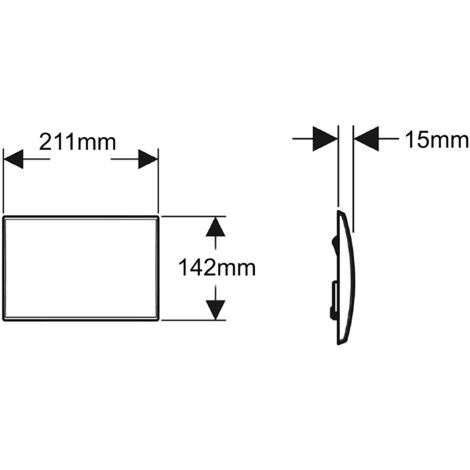 Geberit Kappa 50 Dual Push Button Flush Plate Concealed Cistern Stainless Steel