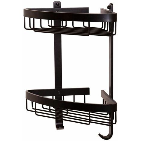 3 Tier Freestanding Shower Caddy Matte Black  Shower caddy, Corner shower  caddy, Large storage baskets