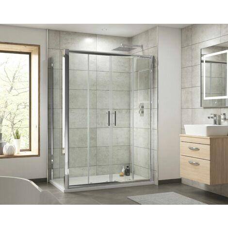 Luxura Pacific 1500x1000mm Double Sliding Shower Door Side Panel 6mm Glass