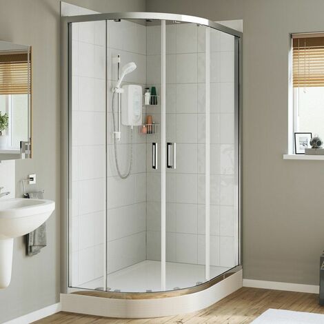 Mira Leap Offset Quadrant Shower Enclosure LH Entry 1000 x 800mm Tray 6mm Glass