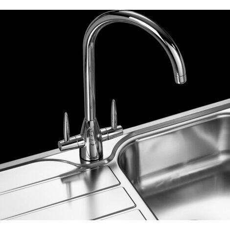 Rangemaster Michigan Stainless Steel Reversible 1 Bowl Inset Kitchen Sink Sinks