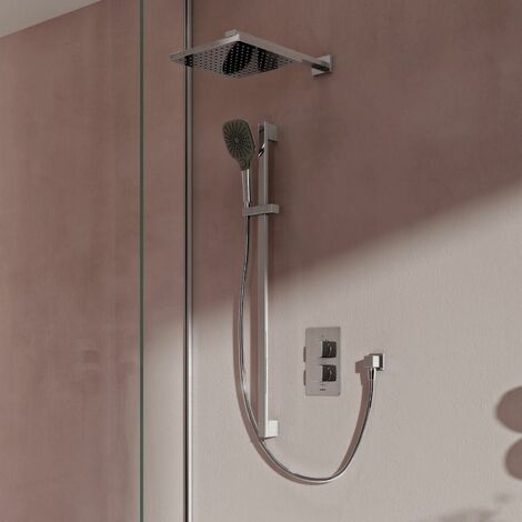 Aqualisa Dream Bathroom Thermostatic Concealed Mixer Shower Square Twin Head Set
