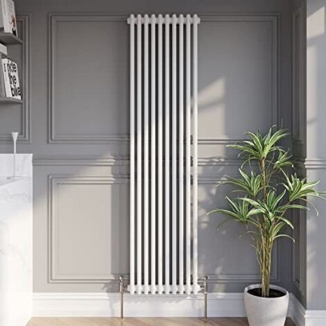 Traditional White Collosseum Vertical Column Radiators 1800 x 470mm Double (1/5)