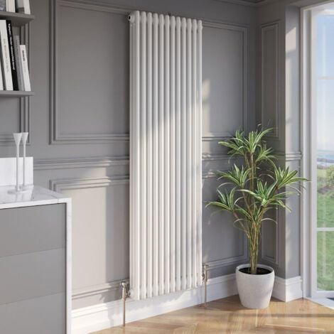 Traditional White Collosseum Vertical Column Radiators 1800 x 560mm Triple