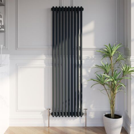 Anthracite Traditional Colosseum Vertical Column Radiator 1600 x 470mm Double