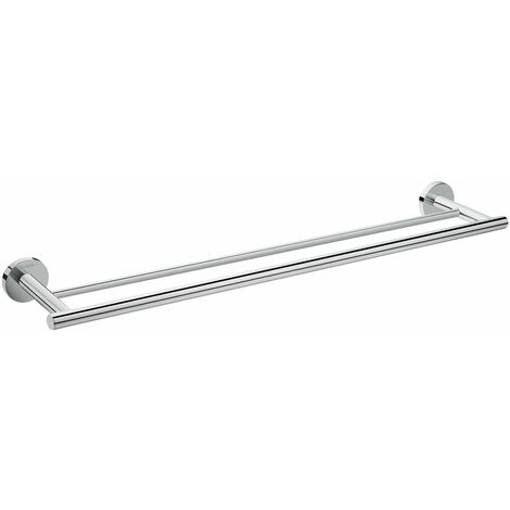 Hansgrohe Logis Bathroom Double Towel Rail Chrome Modern Concealed ...