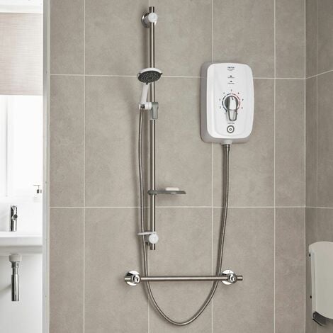 Triton Omnicare Design 9.5KW Thermostatic Electric Shower Extended Lever White