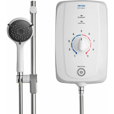 Triton Omnicare Thermostatic Electric Shower 8.5KW White 5 Spray TEOMN81 (1/5)