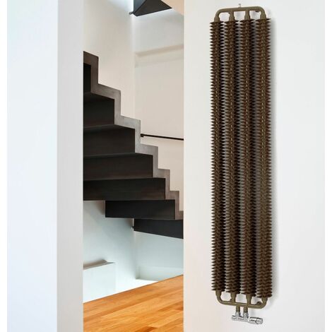 Terma Ribbon V Designer Radiator 1720 x 390mm Vertical Copper Central ...
